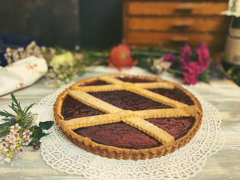 Crostata mit Kirschen - Mürbeteigkuchen